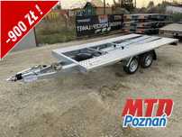 Niewiadów MARS 400X200CM DMC 2700KG PŁASKA LAWETA DO PRZEWOZU SAMOCHODÓW NISKIE KOŁA 13 Z NAJAZDAMI I WCIĄGARKĄ | DOSTAWA | RATY | LEASING |  Nowa laweta 400x200 cm DMC 2.7T koła 13" płaska 2024 ROK