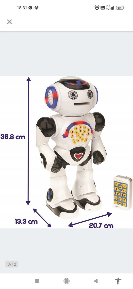 Robot lexibook nowy interaktywny chodzi wyrzuca naboje mikołajki preze