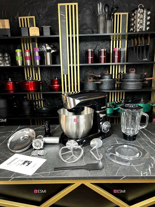 НЕМЕЦКИЙ Кухонный комбайн Rainberg RB-8080 3в1 /5.5 л/ 4200 Вт ЧЕРНЫЙ