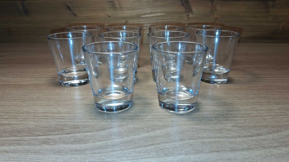 Nowe Kieliszki Do Wódki Shoty Proste Grube Dno 10 Szt.