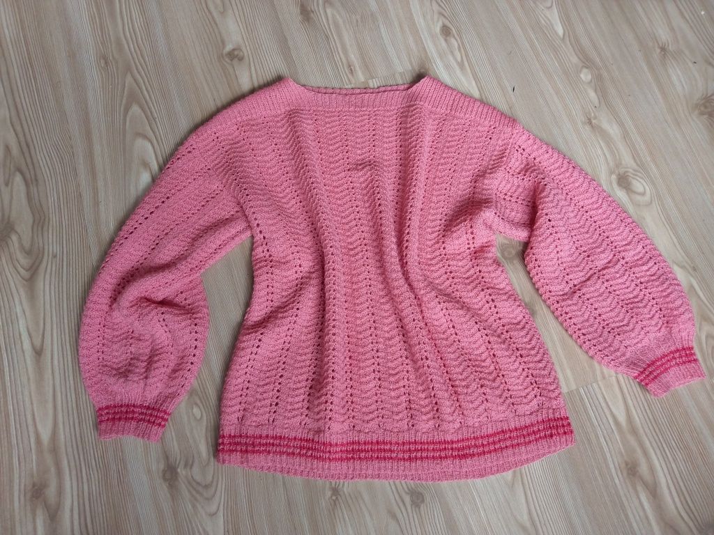 Ażurowy sweter bluza L XL