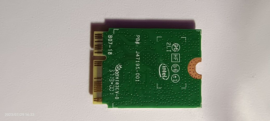 WiFi модуль 9560NGW Intel

P/N G88C000788