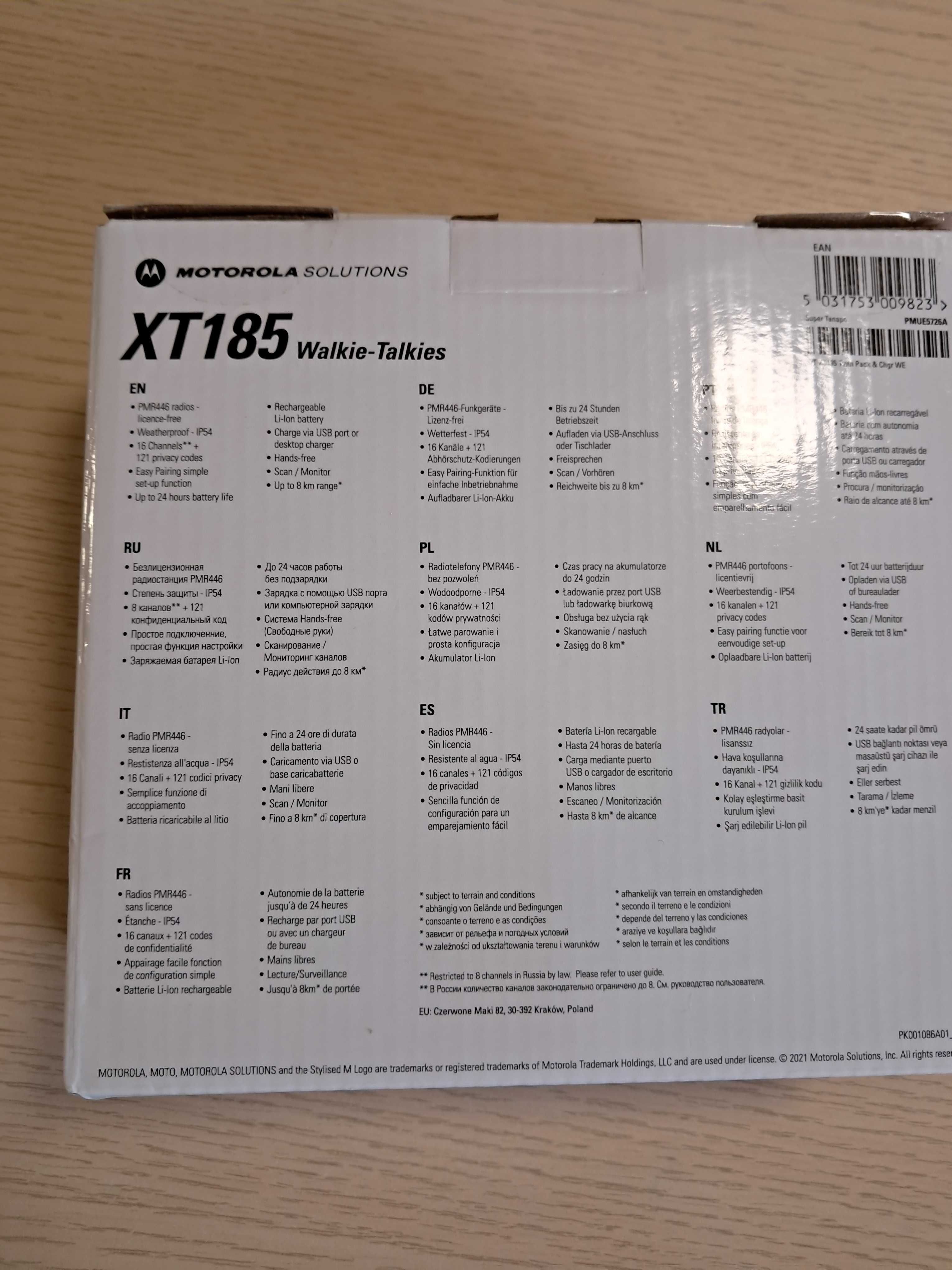 Портативна рація Motorola XT185 Twin Pack Charger WE (D3P01611BDLMAW)