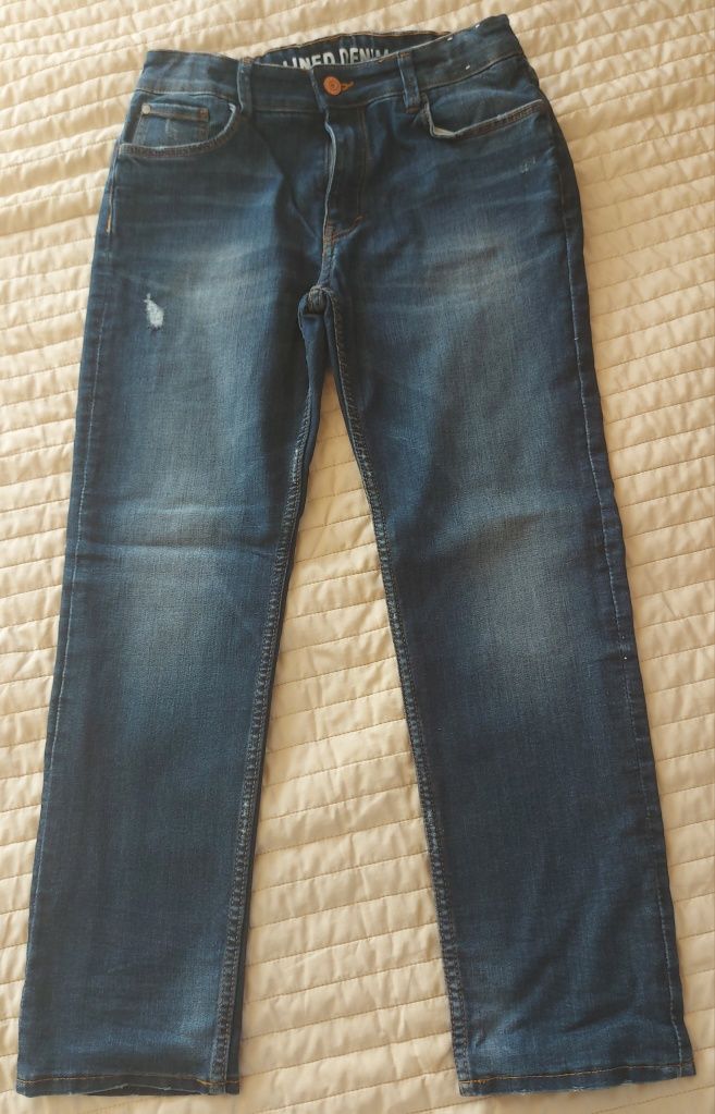 Ocieplane jeansy H&M, rozm. 146/152