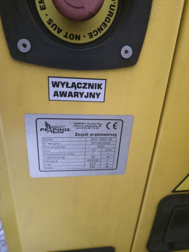 Agregat prądotwórczy 10kva