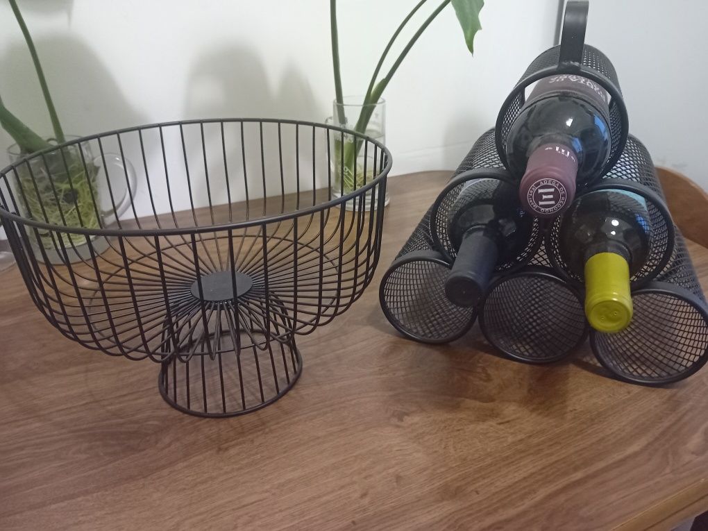 Jogo Suporte de vinho + fruteira