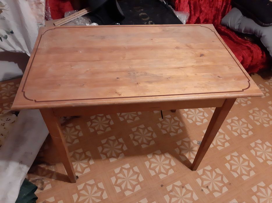 Stół drewniany 100x60x76 cm PRL Vintage Stoły Meble