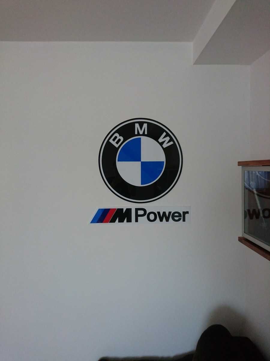 Logo szyld emblemat BMW M Power do garażu pokoju na ścianę