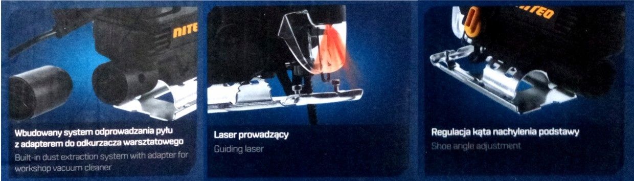 Wyrzynarka SDS 710W z laserem, regulacja prędkości