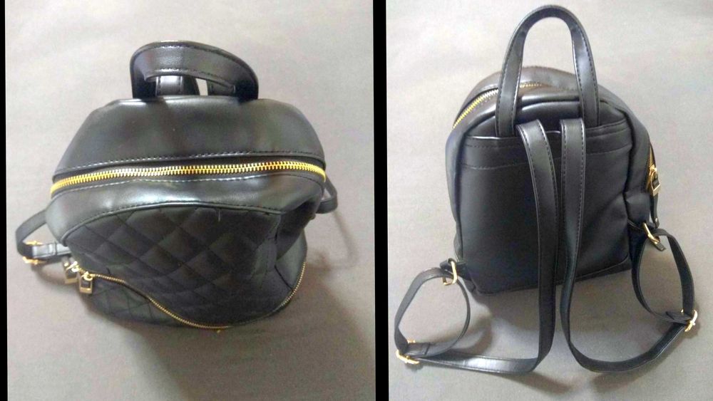 Modny czarny plecak ( torebka)
ok. 32 x 31 cm