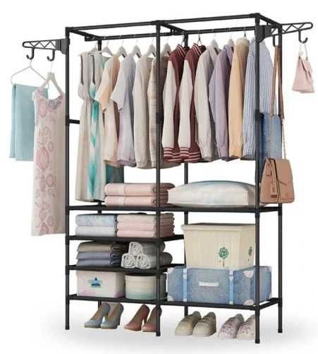 Вішалка для одягу с поличками  Simple Coat Rack Double Row підлогова