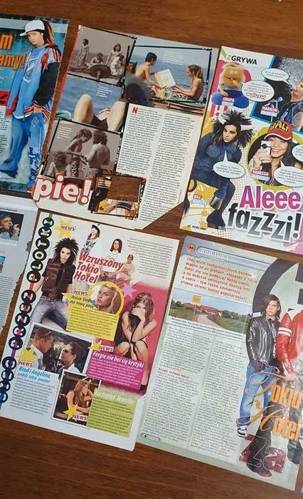 Tokio Hotel artykuły z gazet kolekcjonerskie