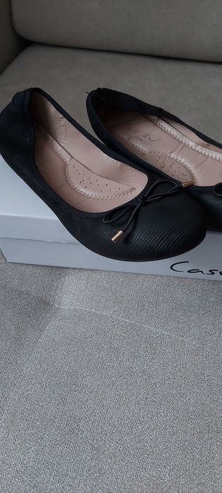 Balerinki 39 czarne CASU idealne