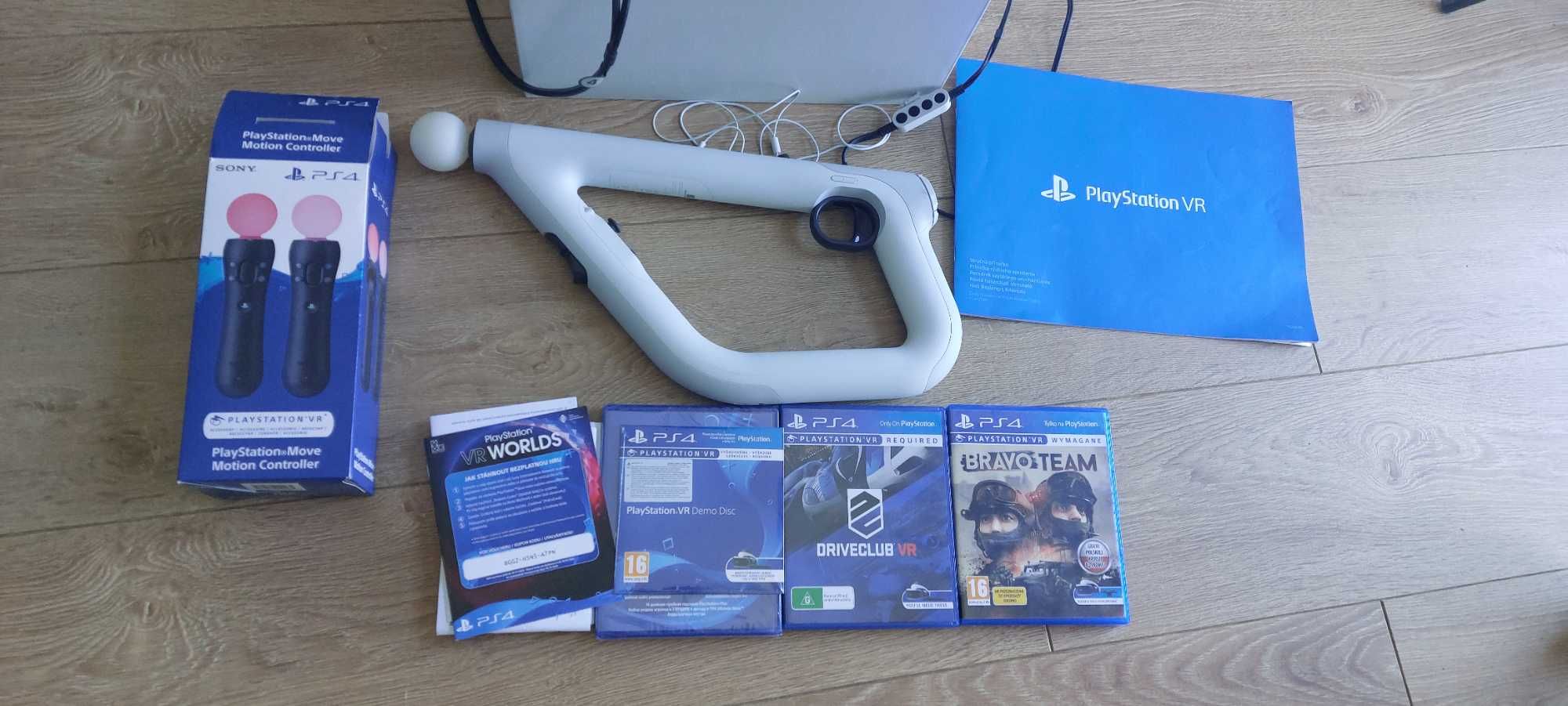 Gogle vr ps4 kontrolery pistolet gry