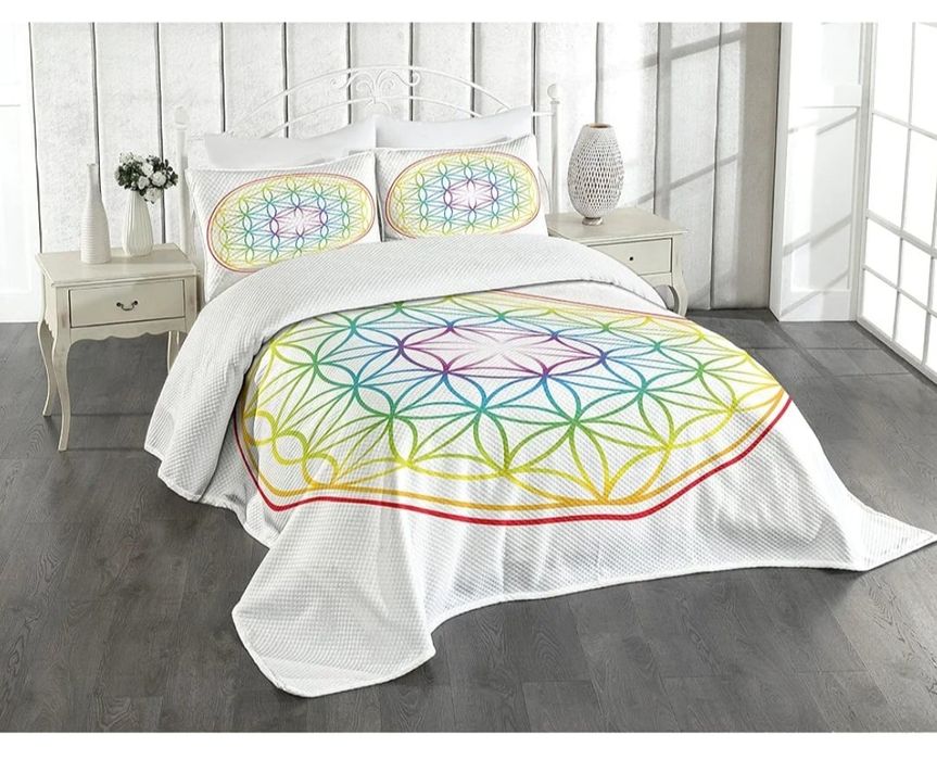 Zestaw narzut kolorowy wzór, ABAKUHAUS
Narzuta na łóżko 220 cm x 220 c