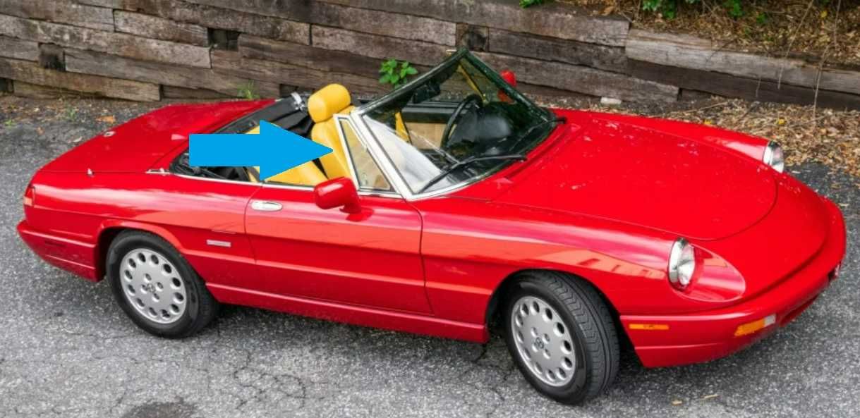 ALFA ROMEO SPIDER S4 - Corta-Vento - Lado Passageiro