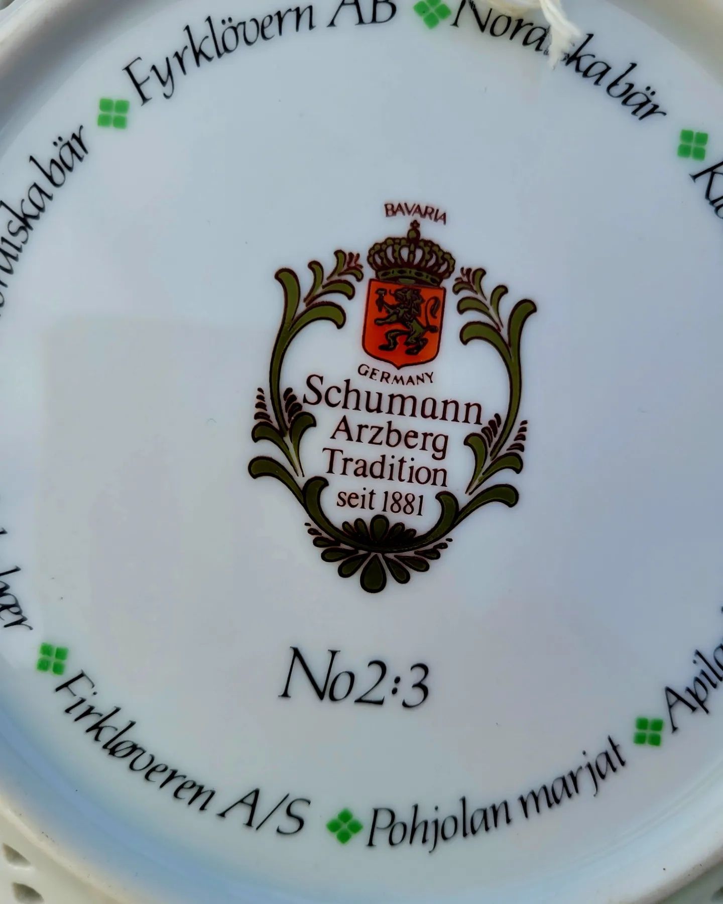Фарфоровые тарелки Schumann Arzberg.