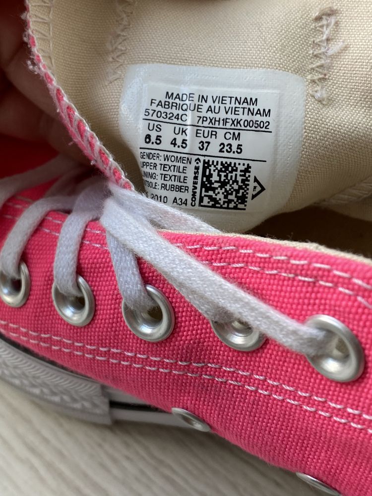 Trampki damskie Converse platforma neonowe różowe rozmiar 37