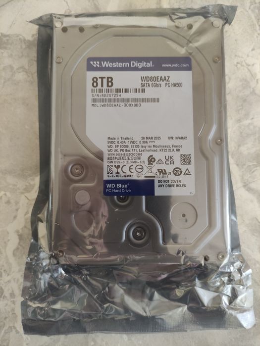Жорсткий диск WD Blue 8 TB WD80EAAZ sata3 cmr