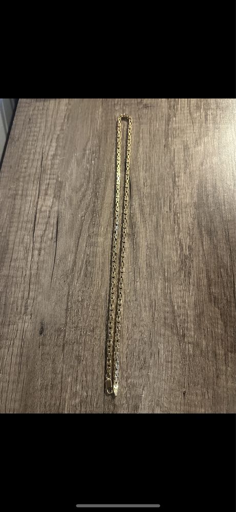 Łancusze zloty 14 karat splot krolewski