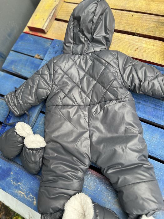Теплий зимовий комбінезон 74 розмір графіт