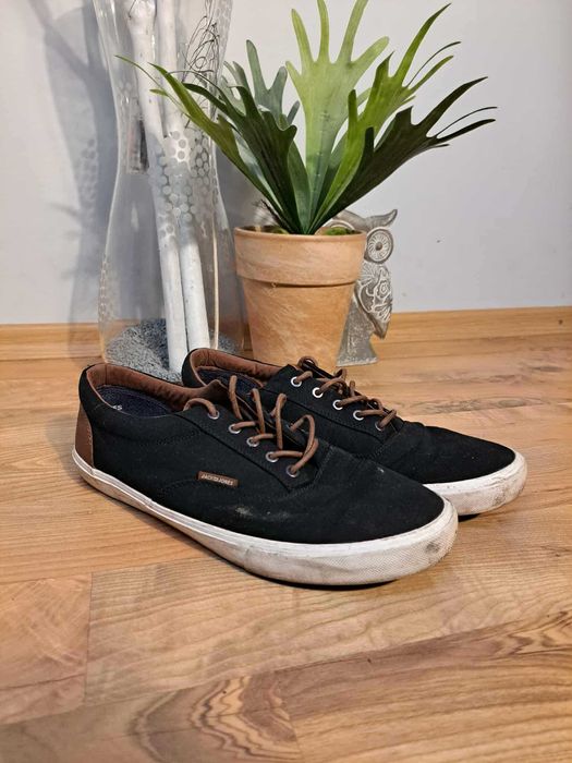 Buty męskie Jack & Jones rozmiar 45 czarne sneakersy casual