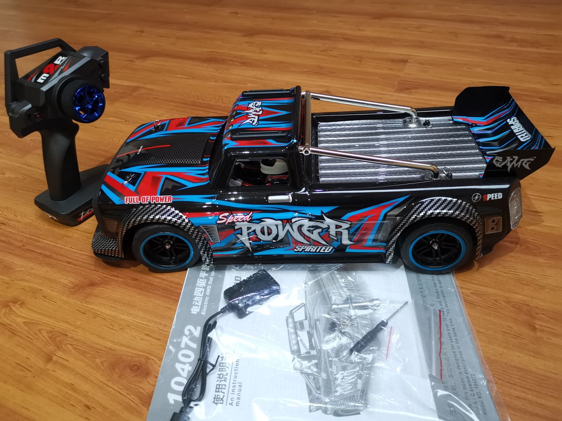 Carro RC pista drift XKS Wltoys 104072 STREET BASHER Brushless RTR 4WD