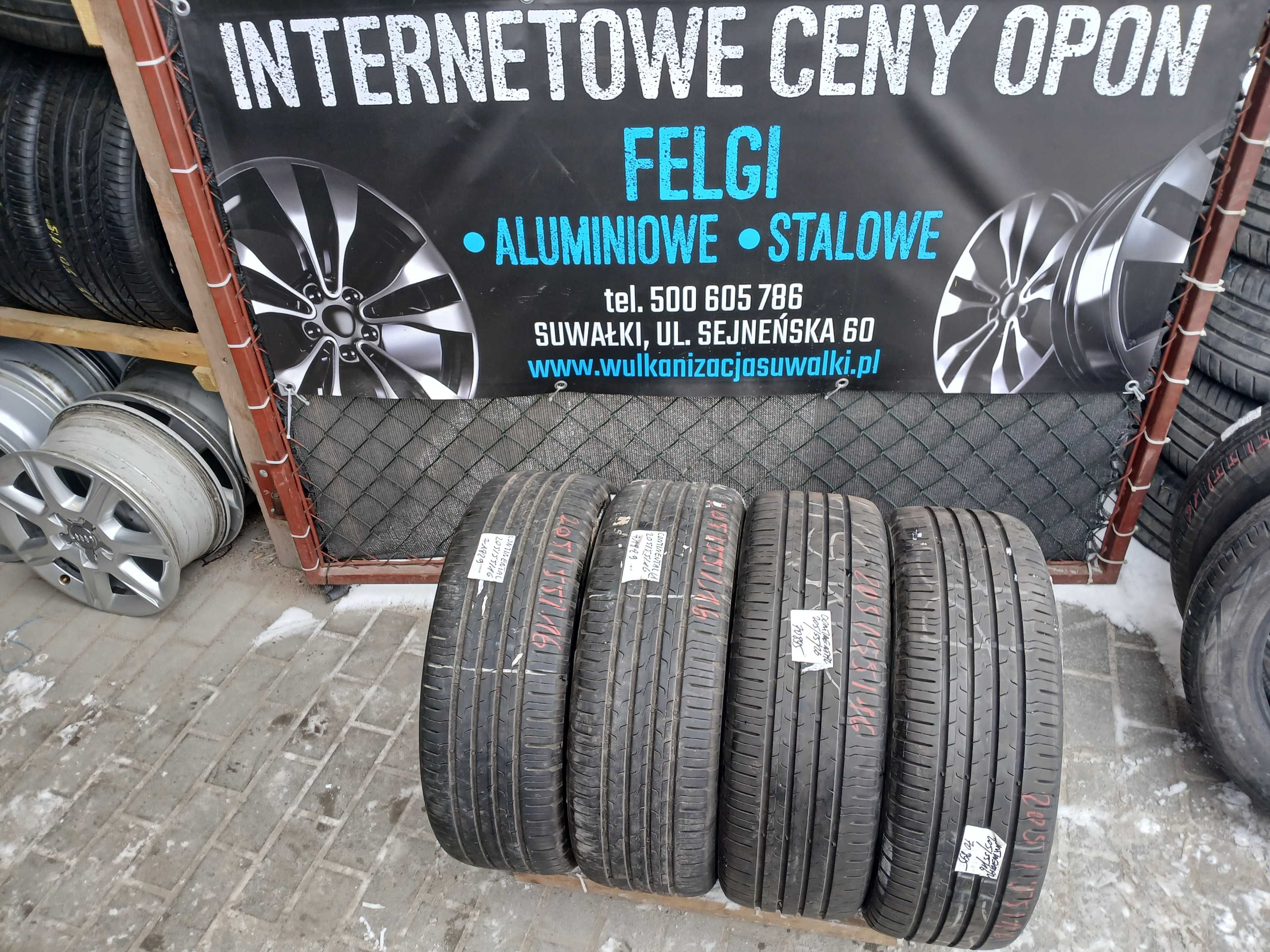 4x używane opony letnie 205/55 R16 Continental Montaż GWARANCJA