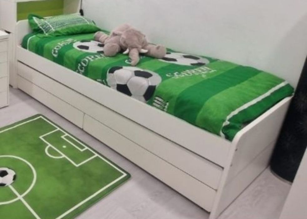 Capa de edredon e tapete futebol