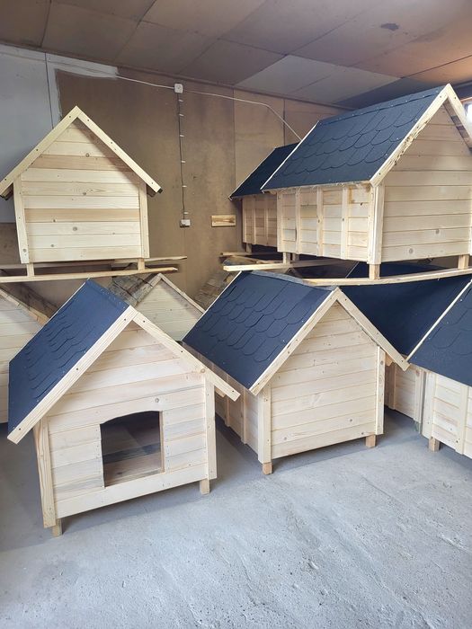 Buda dla psa ocieplana solidna każdy wymiar Owczarek nowa heblowana