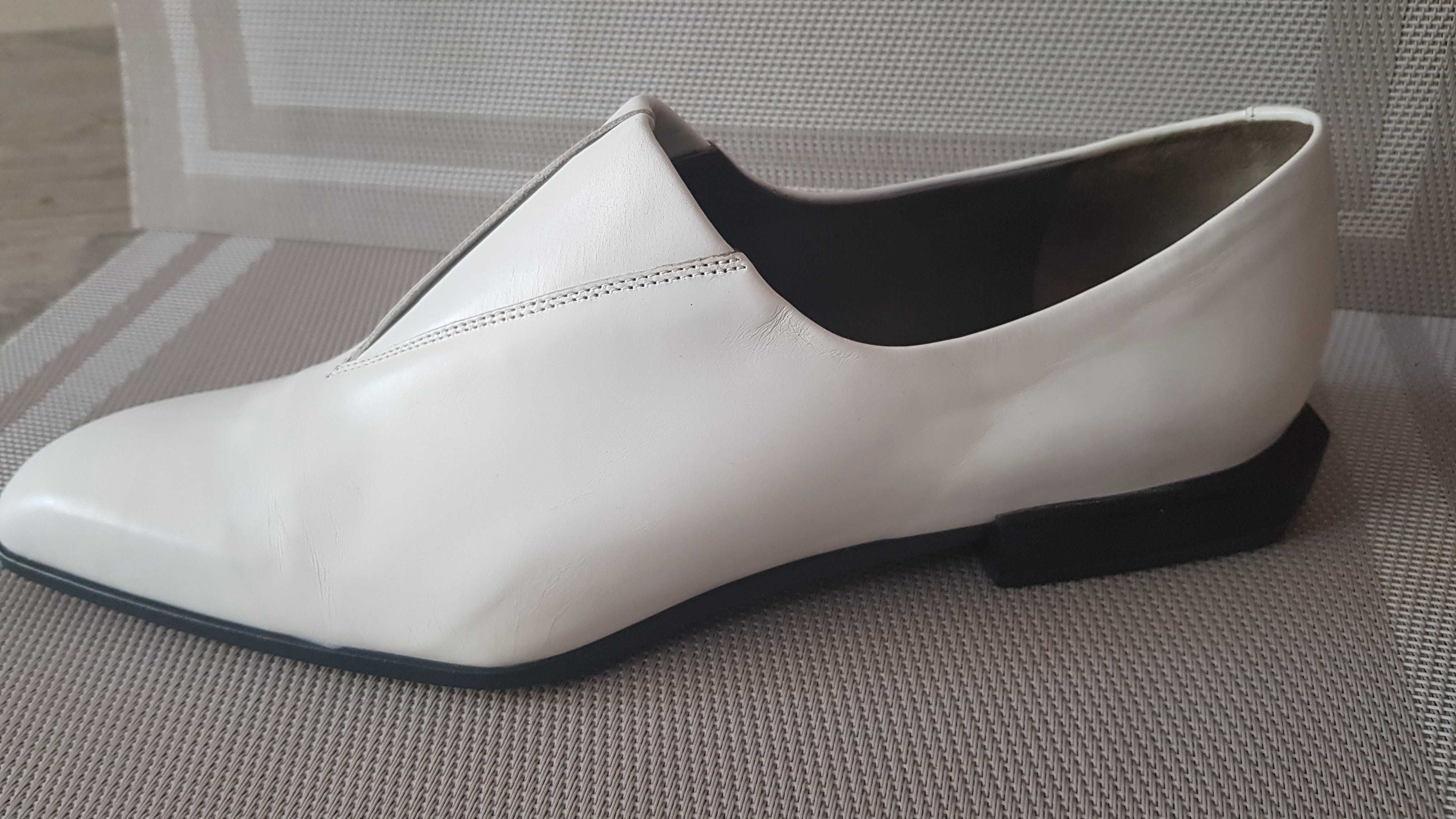 Buty damskie 38 białe WŁOSKIE Eleganckie