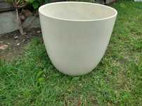 Duża jasna doniczka donica ceramiczna średnica 35cm Pruszcz Gdański