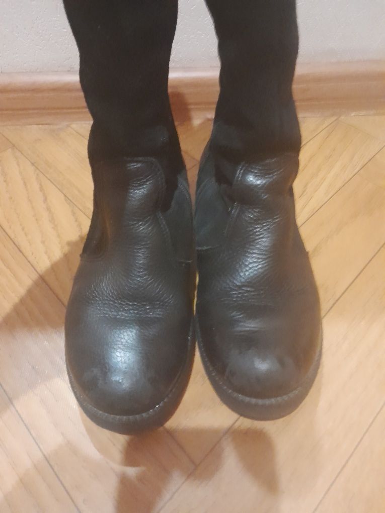 Зимні шкіряні черевики, сапожки устілка 21,5см