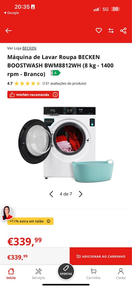 Maquina Lavar Roupa Becken