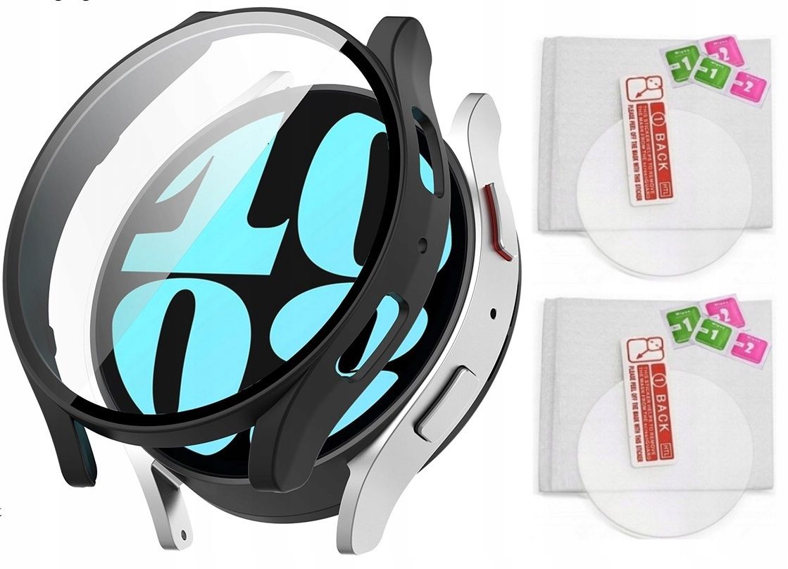 2x Szkło + Etui Pełne Samsung Galaxy Watch 6 40mm