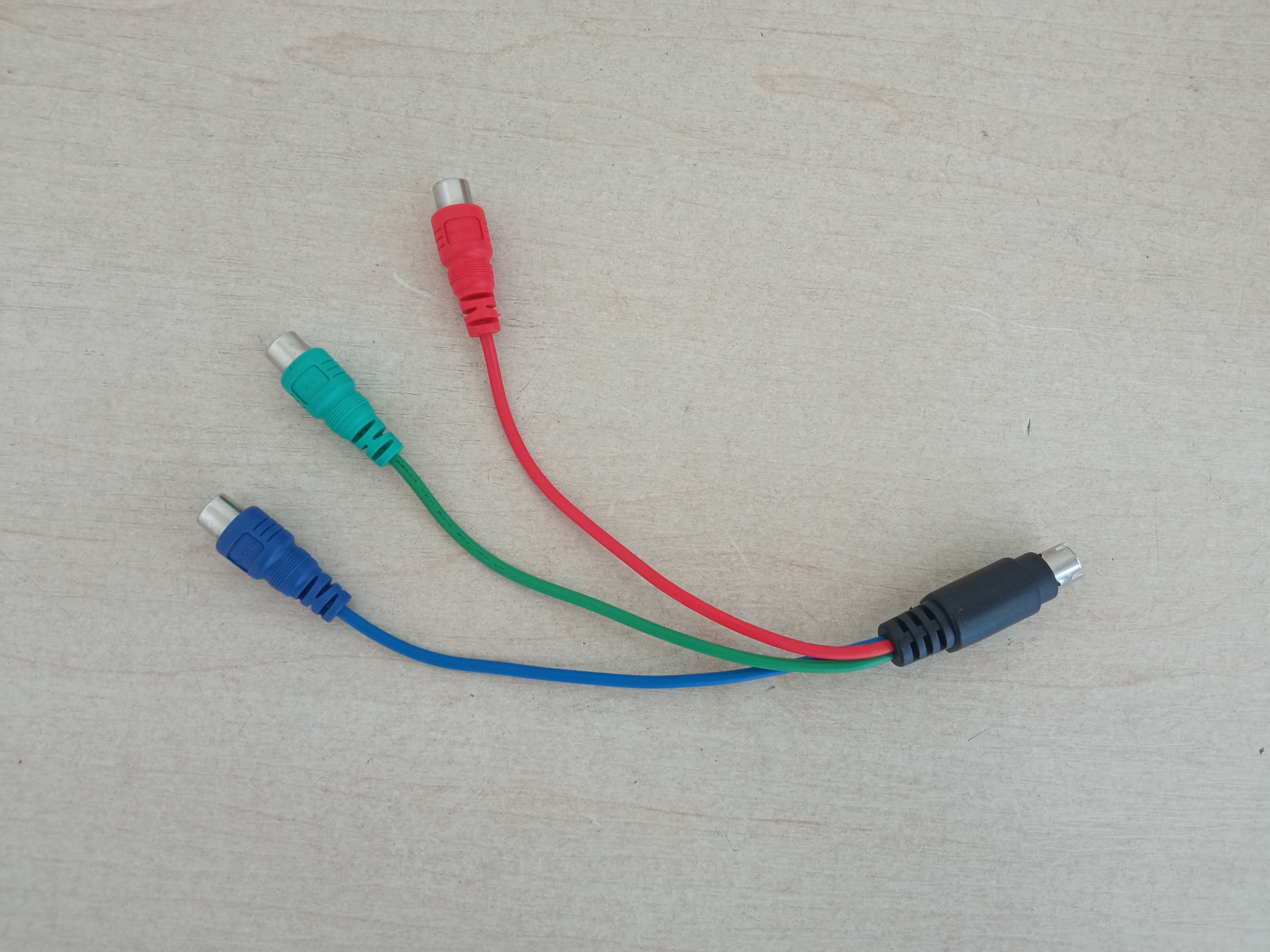 Кабель перехідник S-Video 7pin to 3RCA мама component video