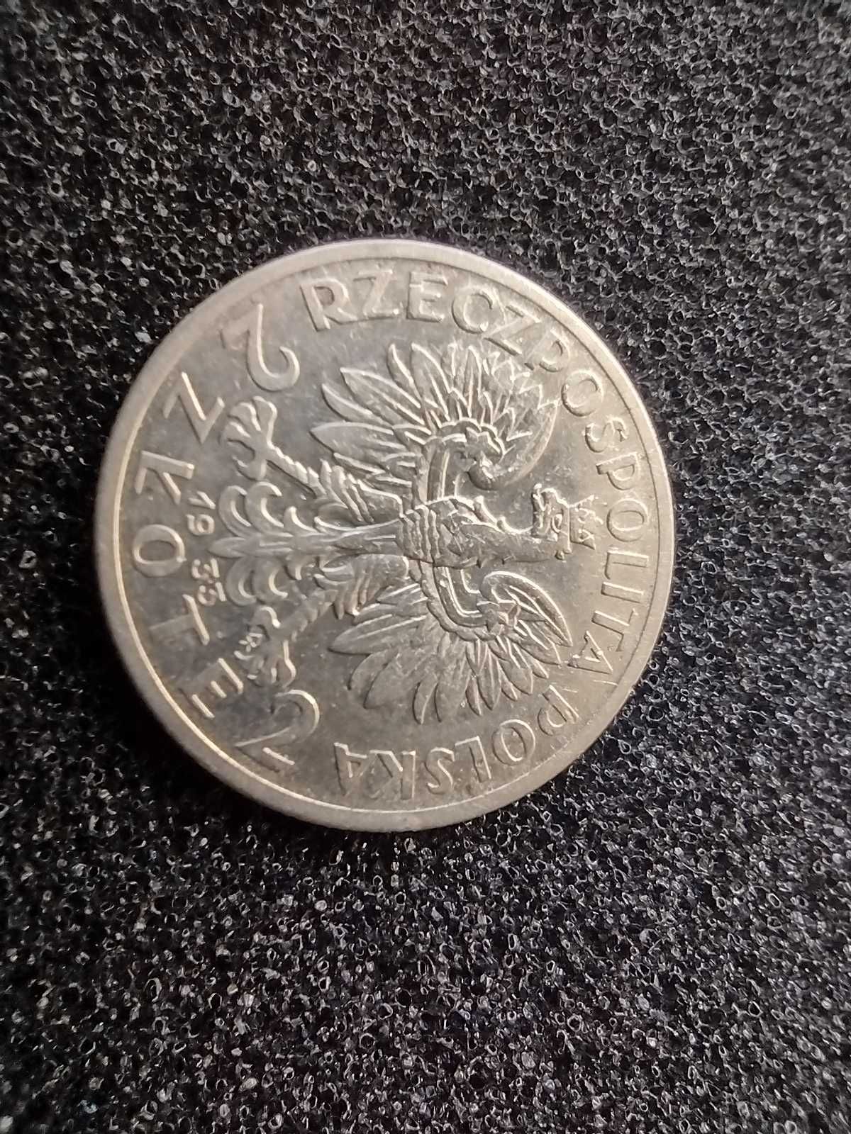 Moneta II RP 2 zlote Jadwiga 1933