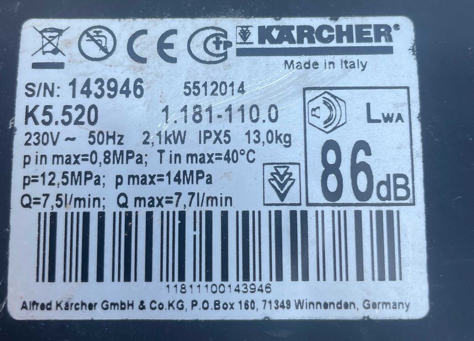 Máquina de lavar Karcher K5 520