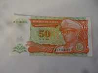 Banknot Zaire 50 Makuta 1993 w bardzo dobry stan