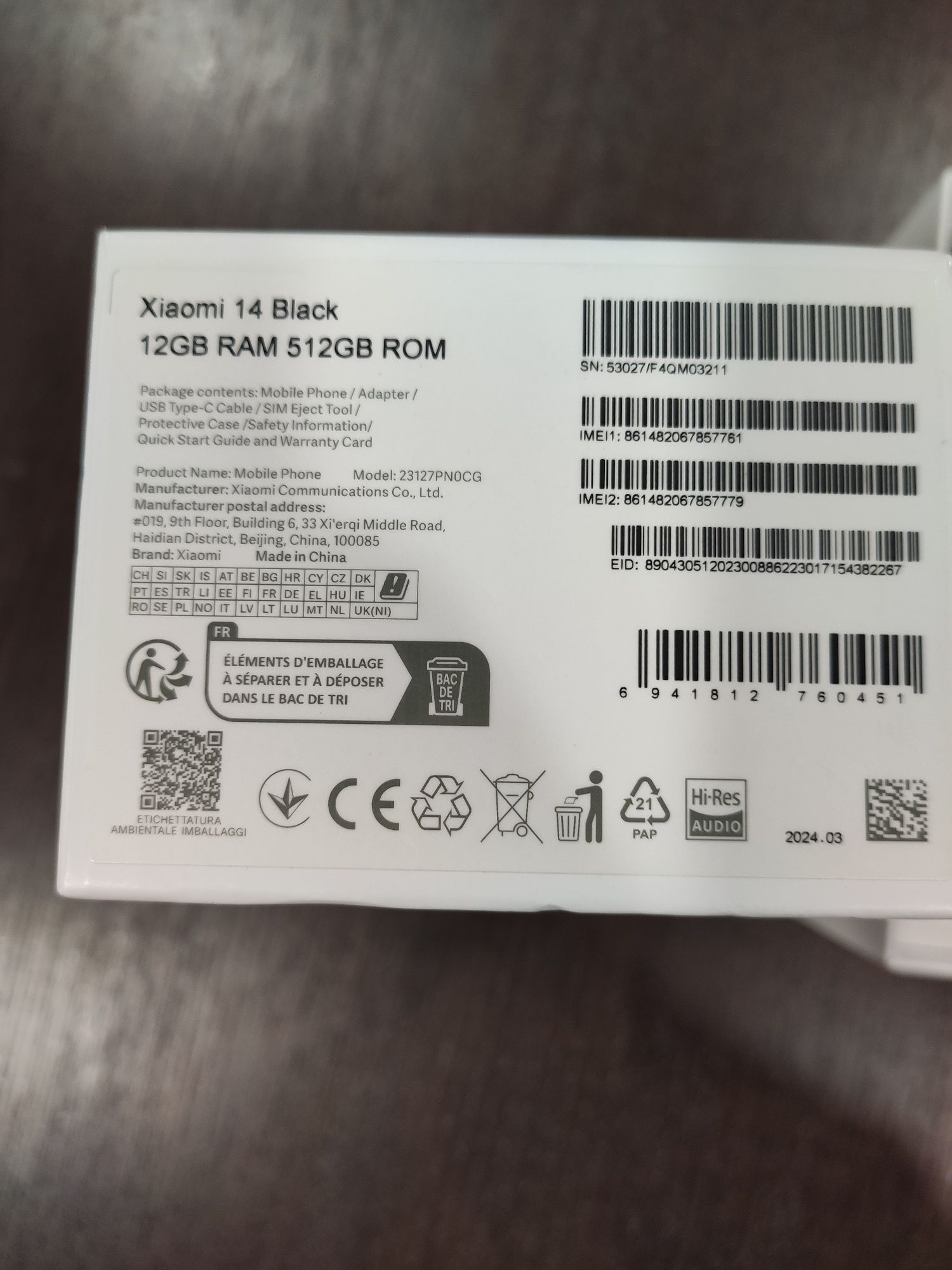 Xiaomi 14 de 512 GB + relógio Xiaomi watch S4