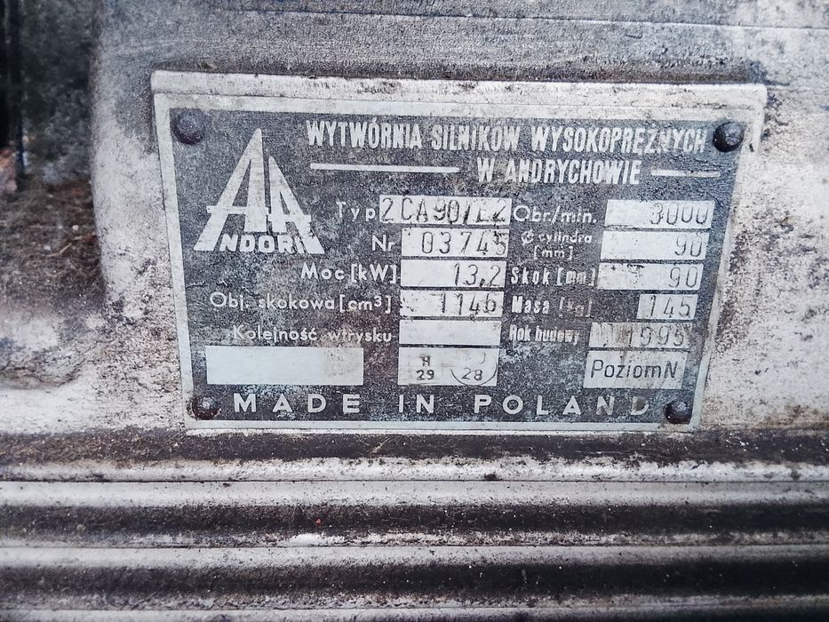 Agregat prądotwórczy 8 10 kw kva silnik Andoria 2 CA 90 nieużywany