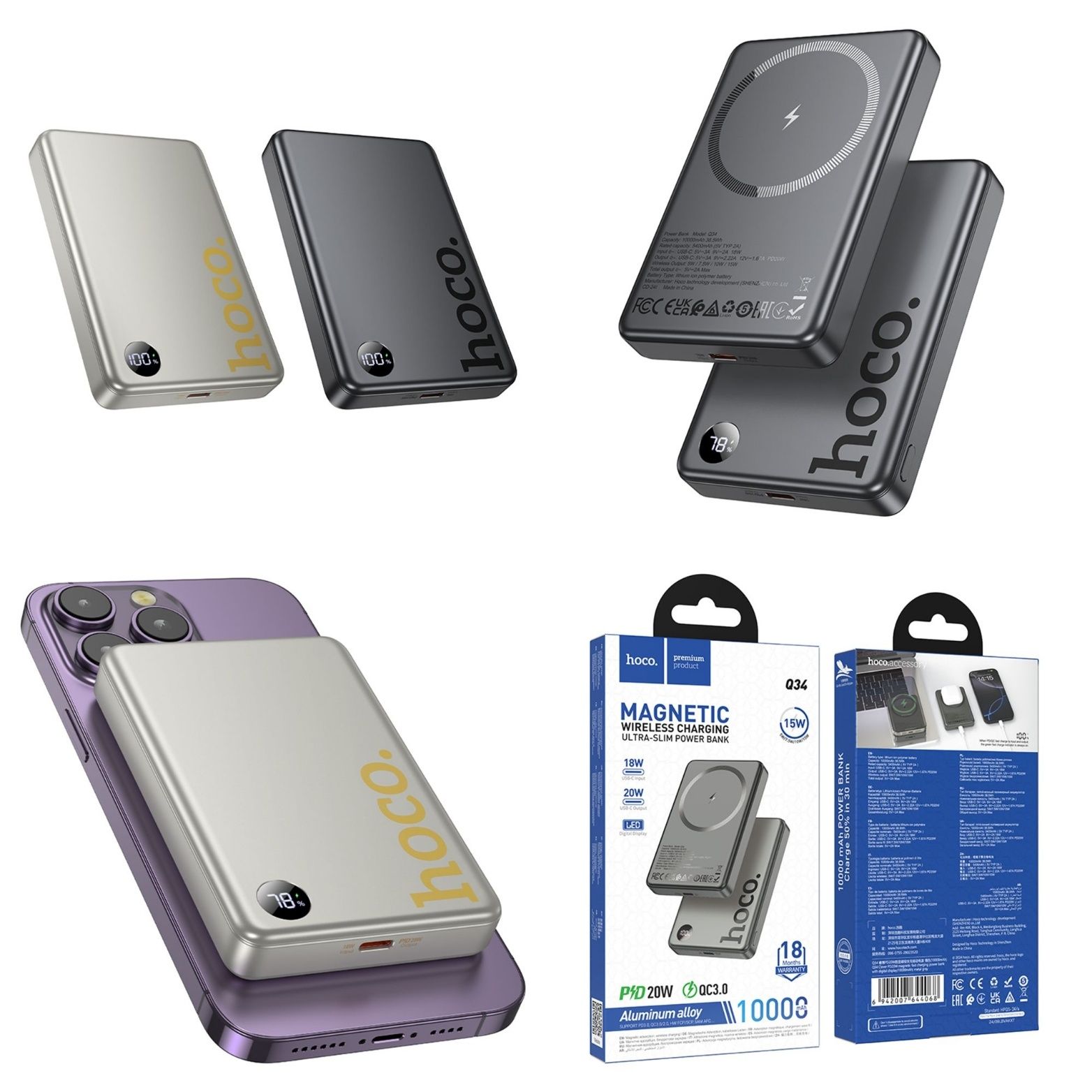 Магнитный power bank magsafe 5000mah и 10000mah