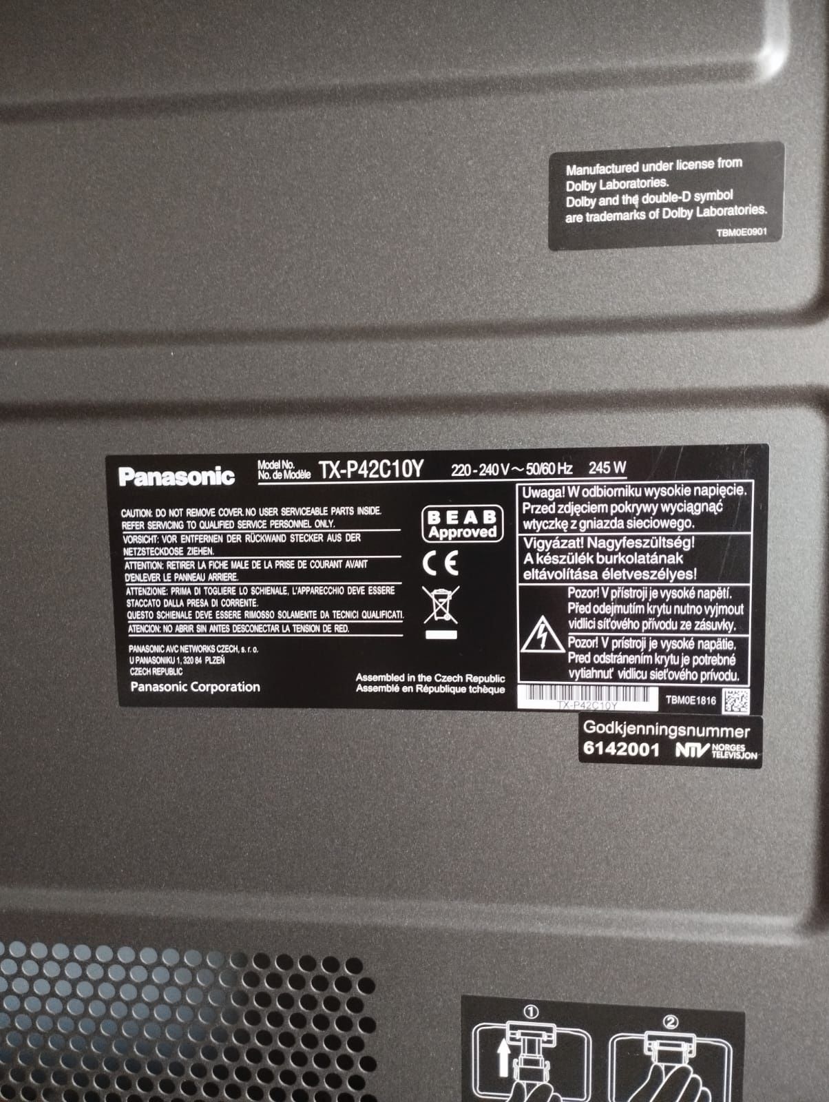 panasonic tx-p42c10y