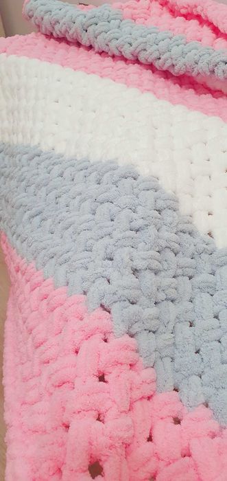 Pled kocyk dla noworodków ręcznie robiony