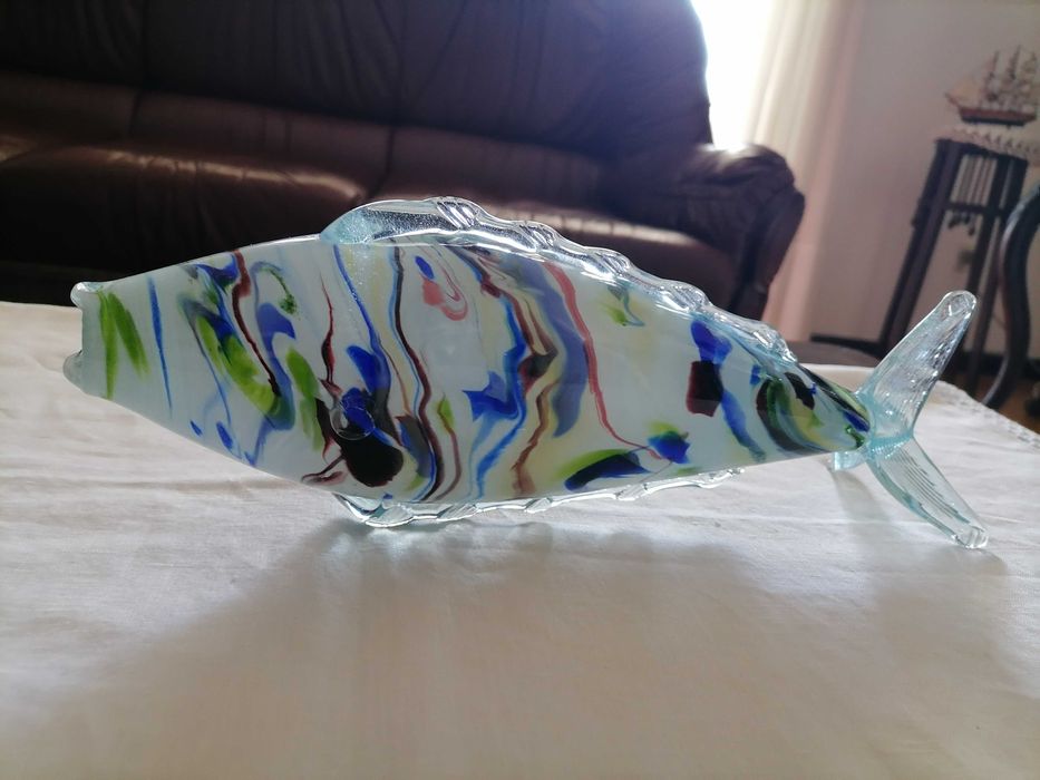 Peixe em cristal Murano da década de 50