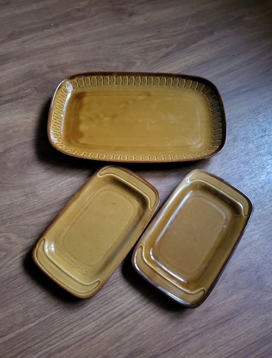 Tułowice 3 talerze,  patery PRL