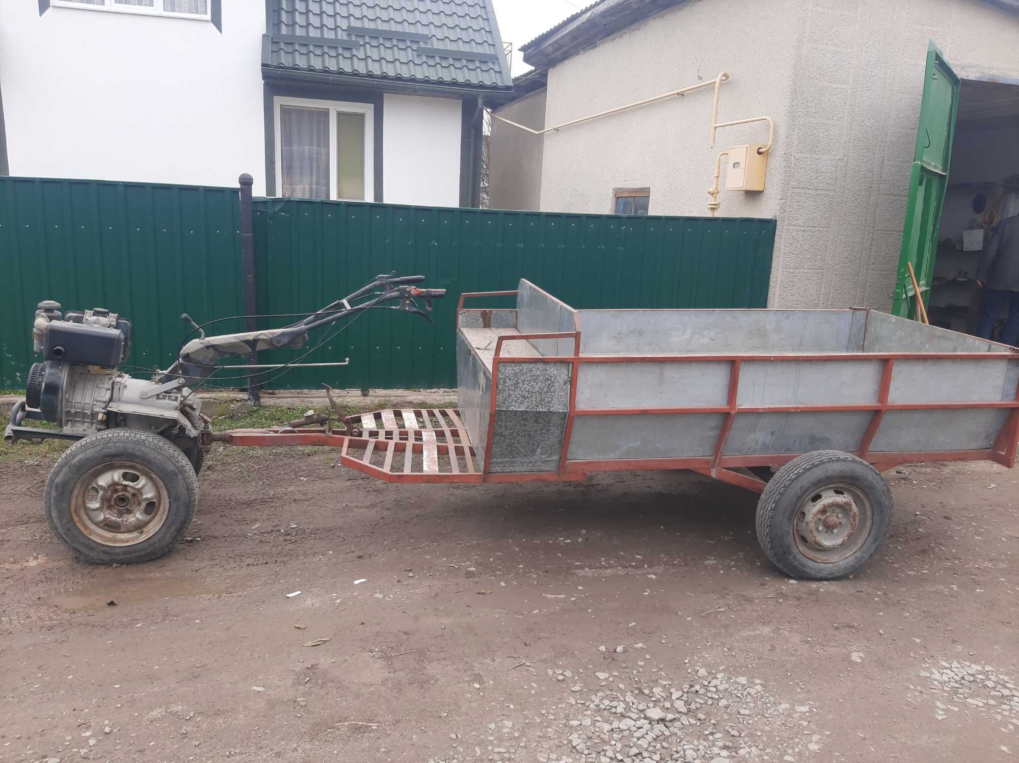 Мотоблок зубр з прицепом