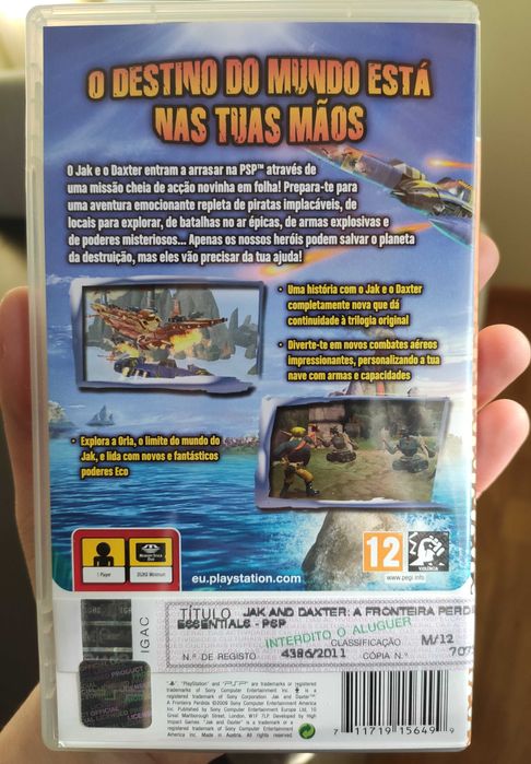 Jogo "Jak and Daxter: A Fronteira Perdida" PSP