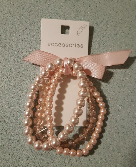 Branzoletka różowa nowa potrójna