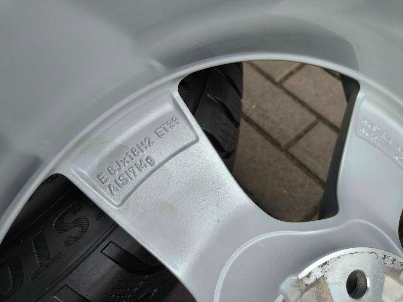 5x112 Koła Zimowe R18 AUDI A6 C8 ET39 225/55 Bridgestone 2023r 8m 4szt